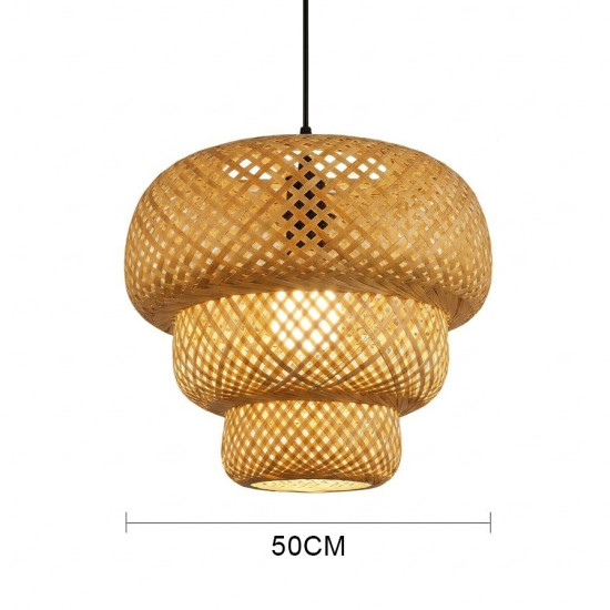 Straw Chandelier Large